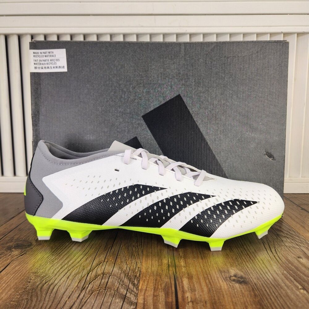Adidas Predator Accuracy.3 Low FG Mens Sz 10 White Athletic Soccer Cleats GZ0014